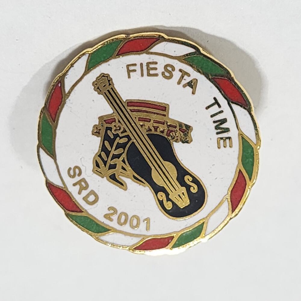TOPS Fiesta Time SRD 2001 Collectible Enamel Push Back Pin Vintage 2001
